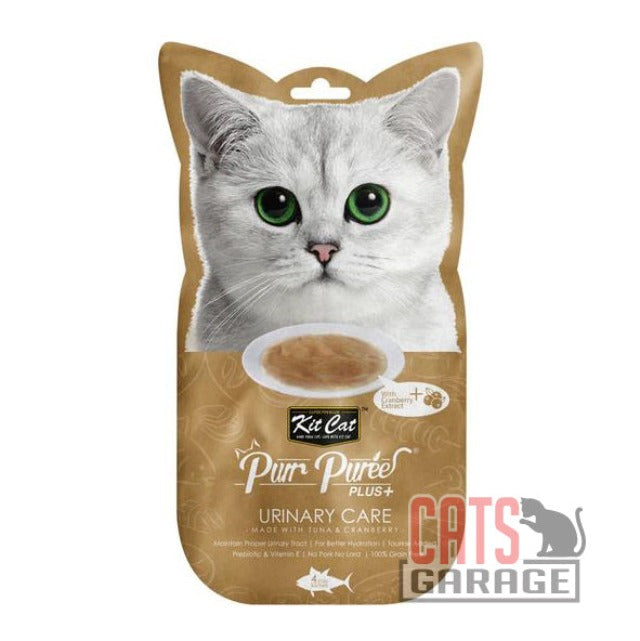 KitCat Purr Puree Plus+ Urinary Care (Tuna & Cranberry) Cat Treats 60g (2 Sizes)
