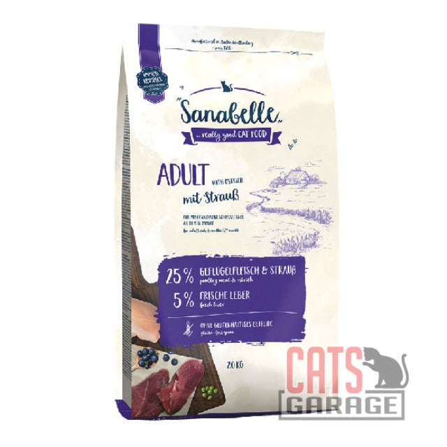 Sanabelle Adult With Ostrich Cat Dry Food (3 Sizes)