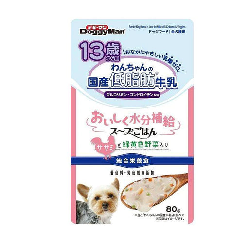 DoggyMan Dog Senior Stew in Low-Fat Milk with Chicken & Veggies 80g