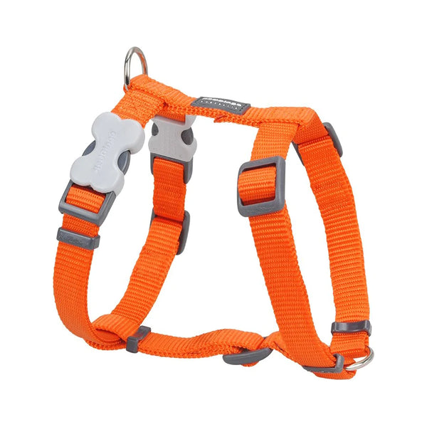 Red Dingo Dog Plain Harness Classic - 15mm Orange