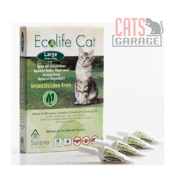 Solano Ecolife - Spot-On Cat Flea Control Solution for Cats over 4kg