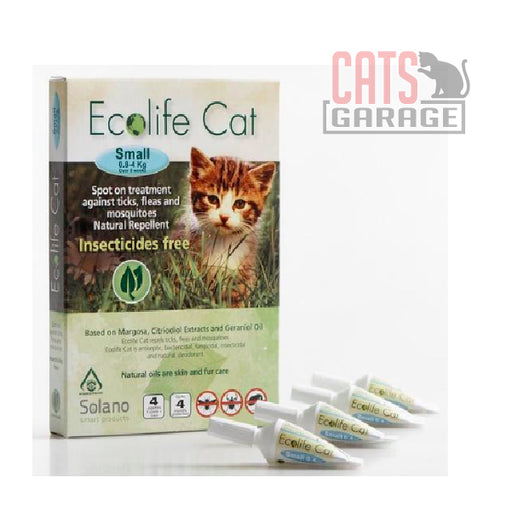 Solano Ecolife - Spot-On Cat Flea Control Solution (0.8 - 4kg)