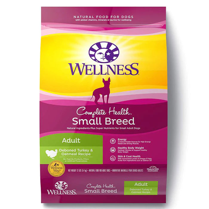 Wellness Dog Complete Health Small Breed Adult - Turkey & Oatmeal 12lb