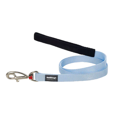 Red Dingo Dog Fixed Lead Plain - Classic Light Blue Large (1.2m)