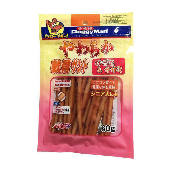 Doggyman Cartilage Sandwich Strip Chicken & Gizzard 60g