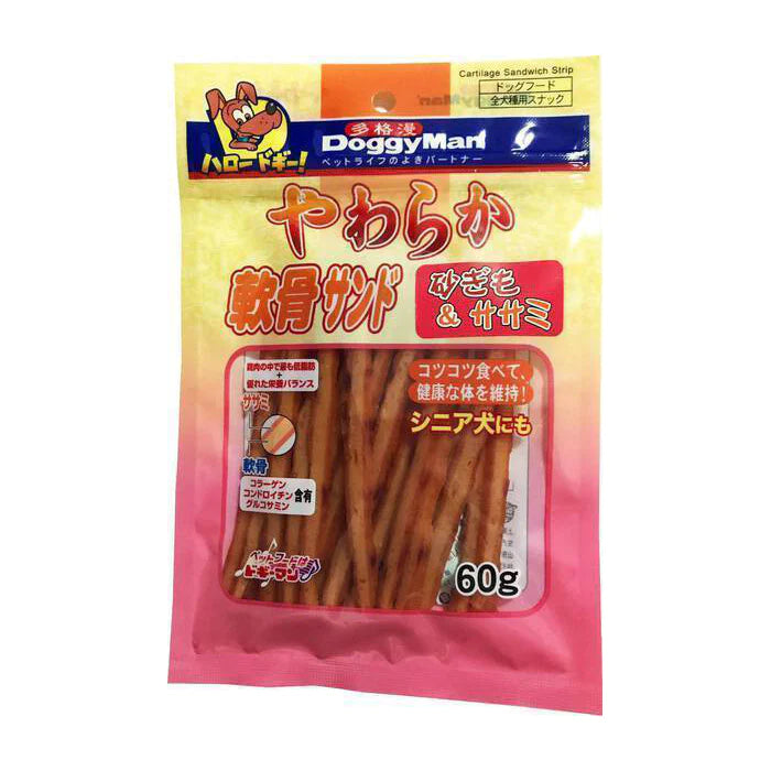 Doggyman Cartilage Sandwich Strip Chicken & Gizzard 60g