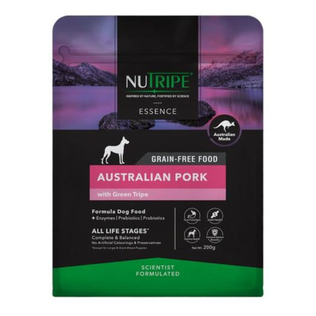 Nutripe Essence Australian [Pork with Green Tripe] Grain-Free Dry Dog Food (3 Sizes)