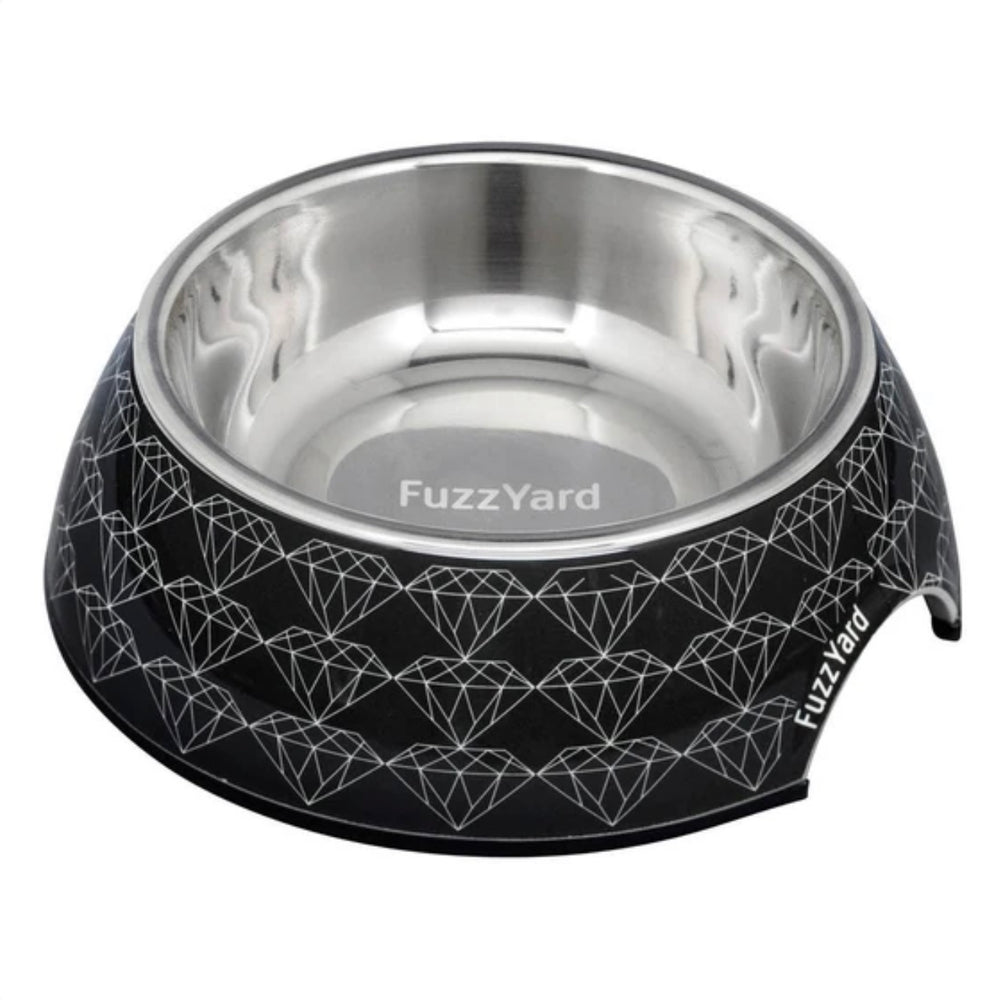 FuzzYard Easy Feeder Dog Bowl - Black Diamond (3 Sizes)
