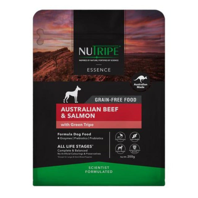 Nutripe Essence Australian [Beef & Salmon with Green Tripe] Grain-Free Dry Dog Food (3 Sizes)