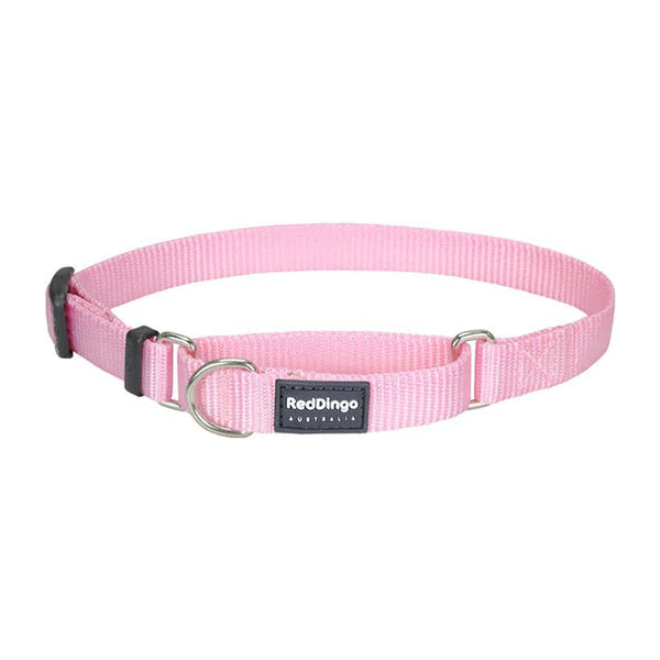 Red Dingo Dog Collar Martingale - Classic Pink 15mm (24-36cm)