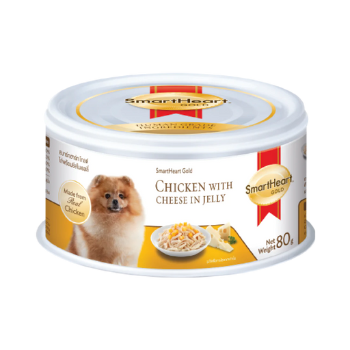 SmartHeart Dog Can Gold Chicken with Cheese in Jelly 80g X24