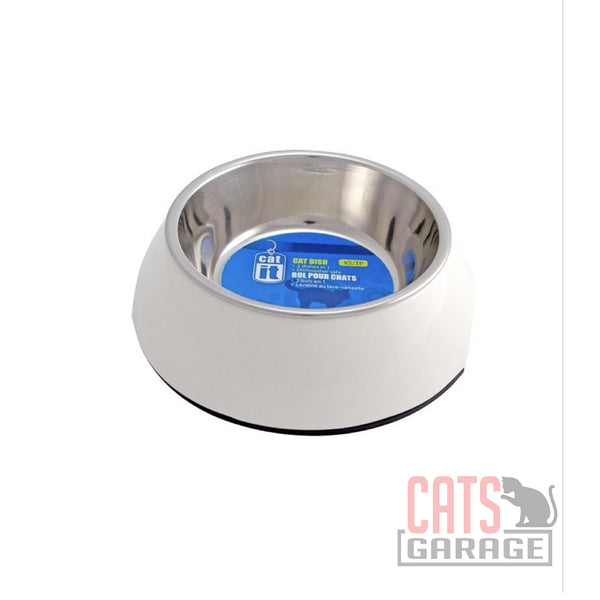 Catit 2 In 1 Durable Bowl Small White