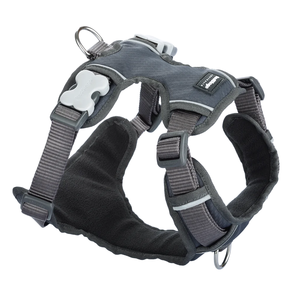 Red Dingo Padded Harness Grey M