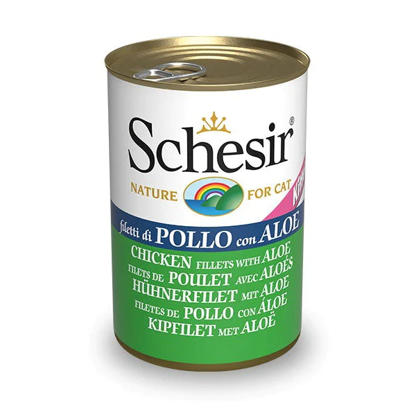 Schesir Cat Can In Jelly Kitten Chicken Fillets with Aloe 140g X12