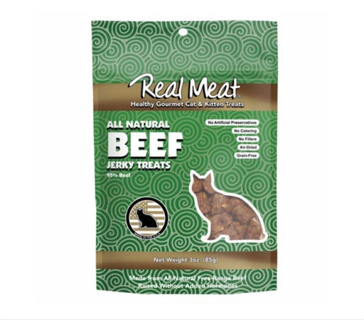 Real Meat Beef All Natural Jerky Treats For Cats & Kittens 3oz