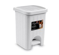 Stefanplast Elegance Bathroom Dustbin White 6L