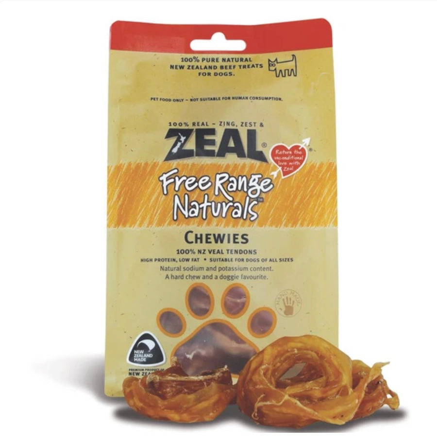 Zeal Free Range Naturals Veal Chewies Dog Treats 125g