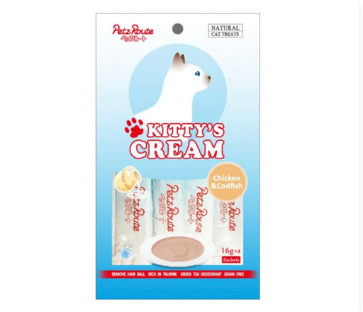 Petz Route Kitty’s Cream Chicken & Codfish Cat Treats 64g