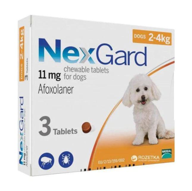 NexGard Chews For Dogs 2-4kg