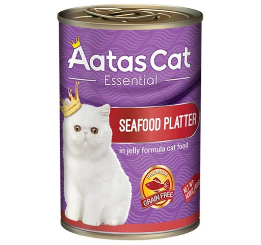 AATAS CAT Essential Seafood Platter in Jelly Cat Wet Food 400g  X24