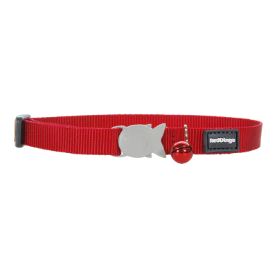 Red Dingo Cat Collar Plain - Classic Red
