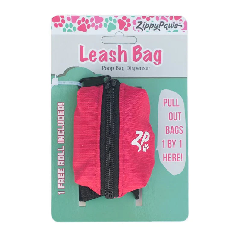 Zippypaws Leash Bag - Hibiscus Pink
