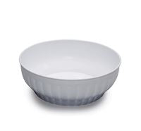 Stefanplast Ribbed Salad Bowl White 24cm