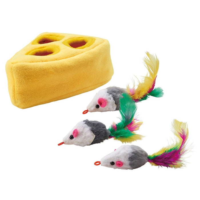 Marukan Panic Mouse in Cheese Soft Toys for Cats