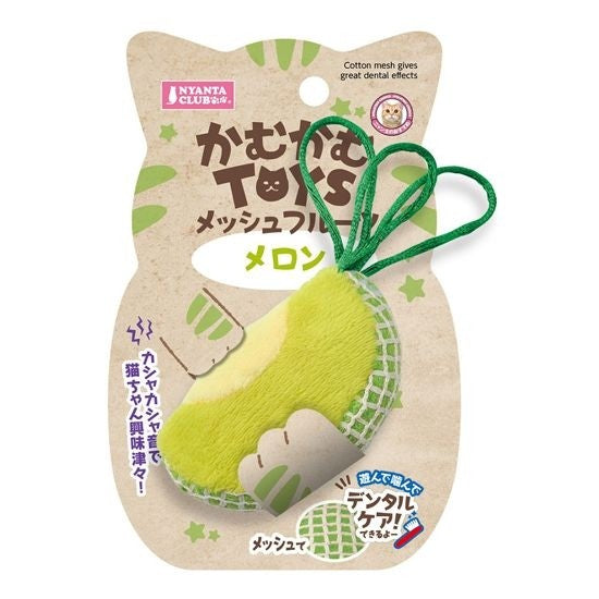Marukan Cotton Mesh Cats Toys Dental Effects, Melon