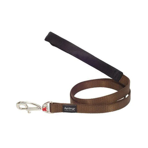Red Dingo Dog Fixed Lead Plain - Classic Brown Large (1.2m)