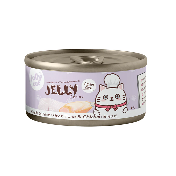 Jolly Cat Jelly Series Fresh White Meat Tuna & Chicken Breast 80g