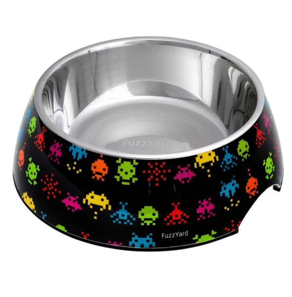 FuzzYard Easy Feeder Dog Bowl - Space Raiders (3 Sizes)