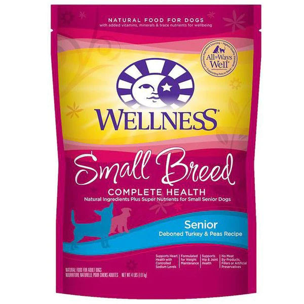 Wellness Dog Complete Health Small Breed Senior - Deboned Turkey & Peas 4lb