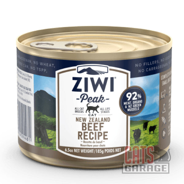 Ziwi Peak Beef Grain Free Cat Wet Food 185g X12
