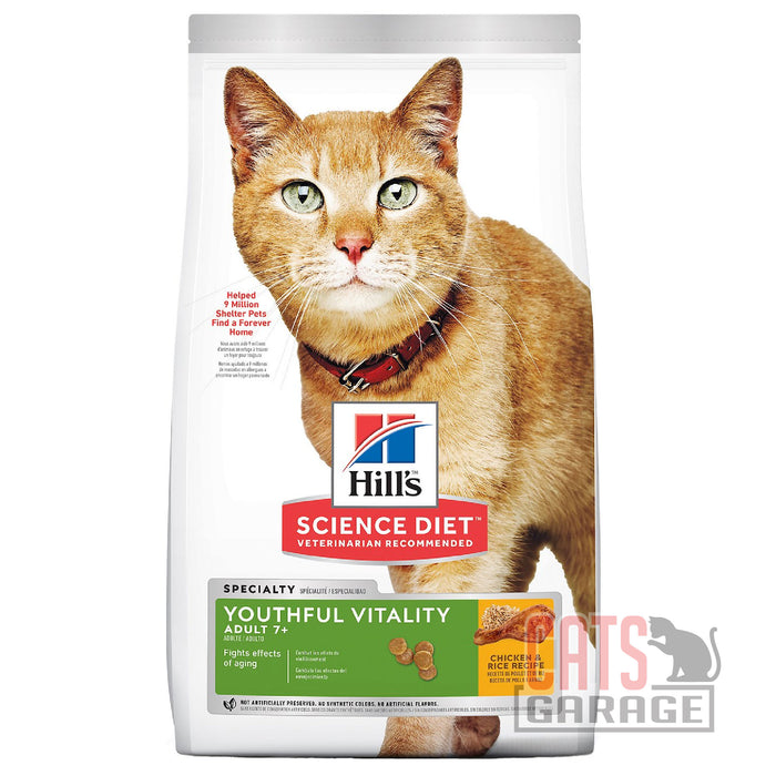 Hill's Science Diet Youthful Vitality Adult 7+ Dry Cat Food  (2 Sizes)