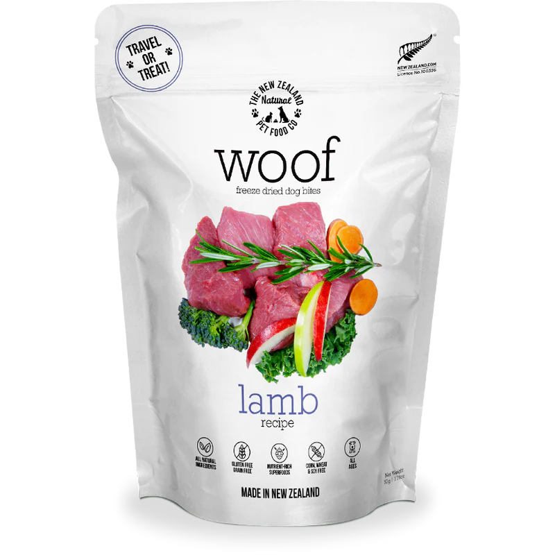 Woof Freeze-Dried Raw Lamb Dog Treats 50g X4