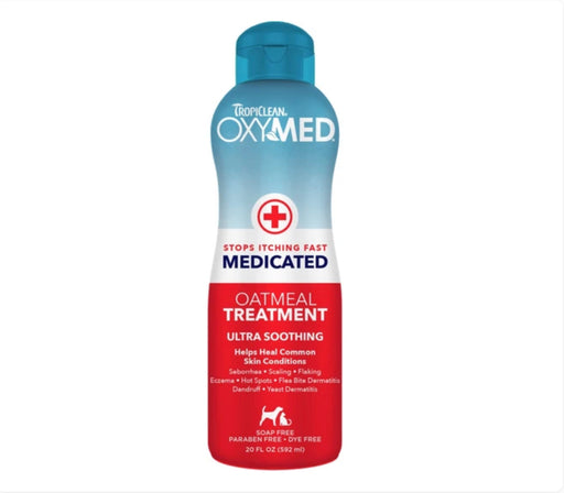 Tropiclean OxyMed Medicated Oatmeal Treatment Rinse for Cats & Dogs 20oz