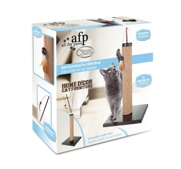 All For Paws Classic Comfort Aon Scratching Post with Wand