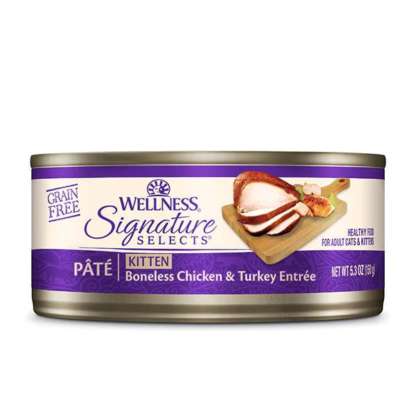 Wellness Cat Core Grain-Free Signature Selects Pate Kitten Boneless Chicken & Turkey Entree 150g X12