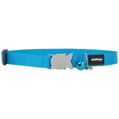 Red Dingo Cat Collar Plain - Classic Turquoise