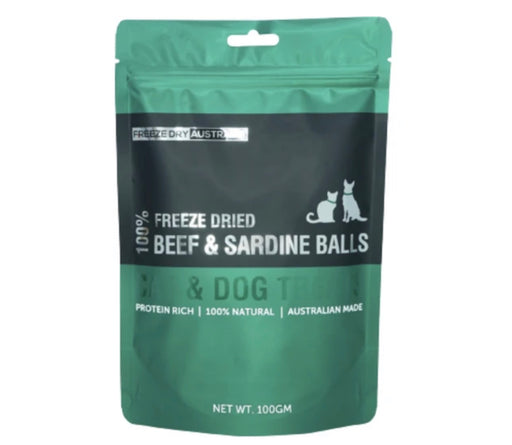 Freeze Dry Australia Beef & Sardine Ball Cat & Dog Treats 100g