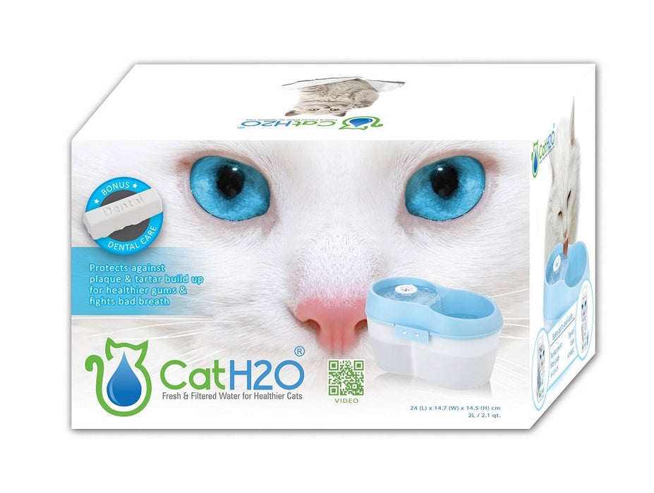 Cat H2O® Filtered Water Fountain BLUE (2 Sizes)