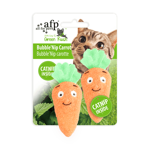 All For Paws Green Rush Bubble'Nip Carrot