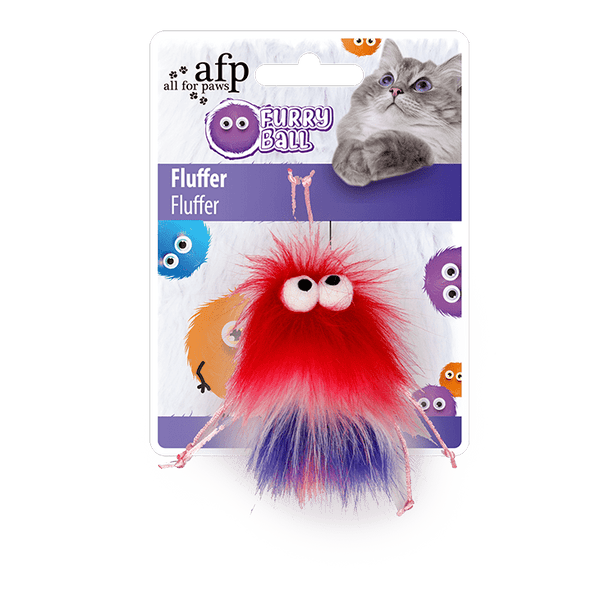 All For Paws Furry Ball Fluffer Red