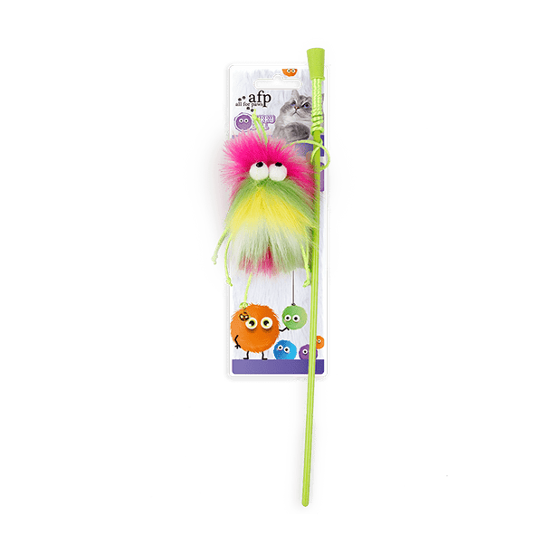 All For Paws Furry Ball Fluffer Wand Pink