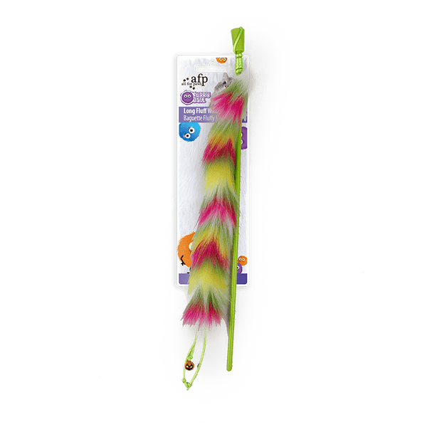 All For Paws Furry Ball Long Fluff Wand Pink