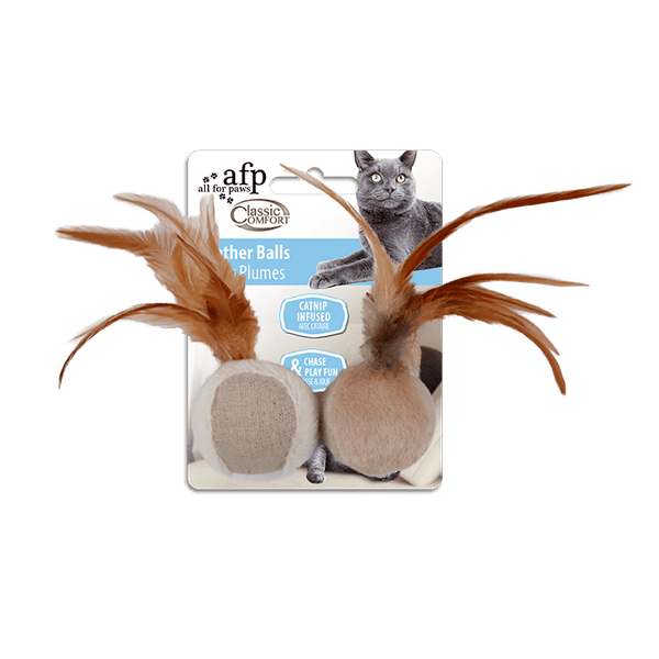 All For Paws Classic Comfort Feather Balls 2pcs