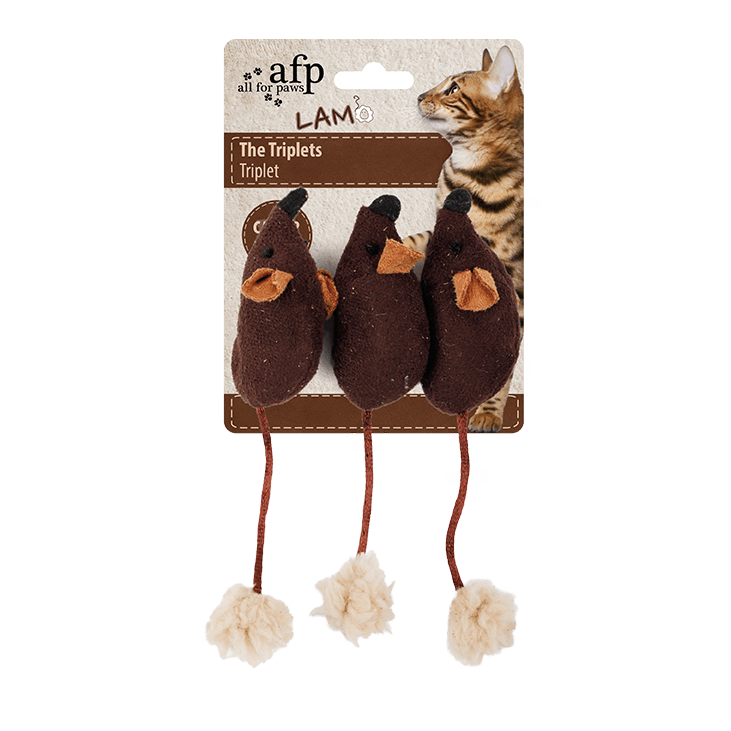 All For Paws Lambswool The Triplets Mouse Brown
