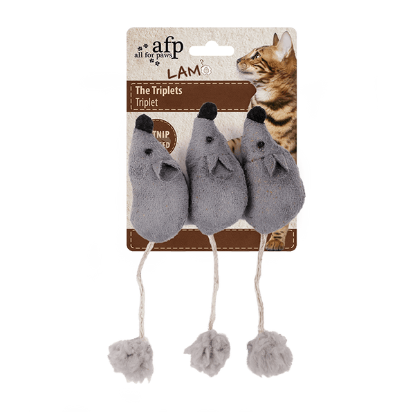 All For Paws Lambswool The Triplets Mouse Grey