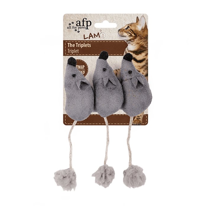 All For Paws Lambswool The Triplets Mouse Grey